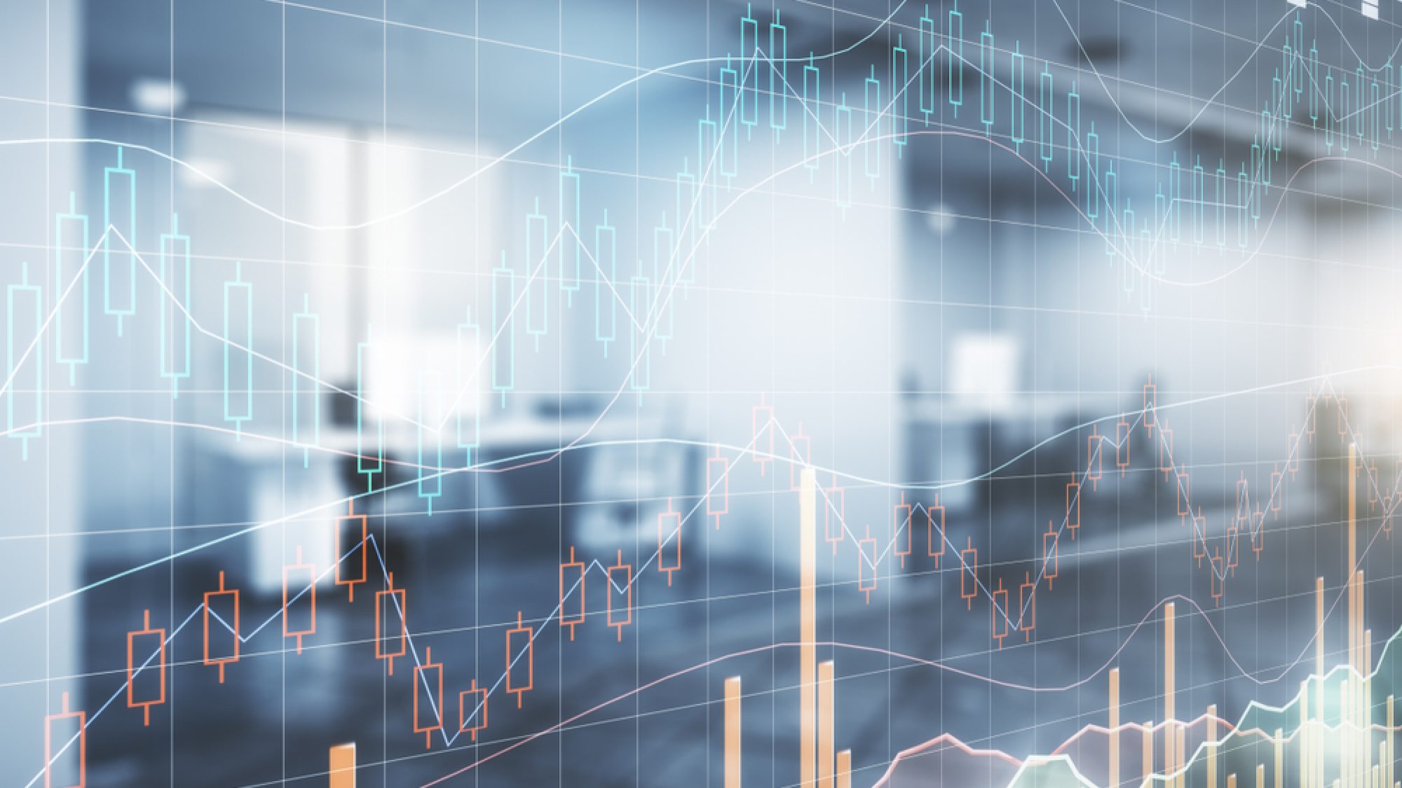 Forex,Chart,On,Blurry,Office,Interior,Background.,Finance,And,Stock