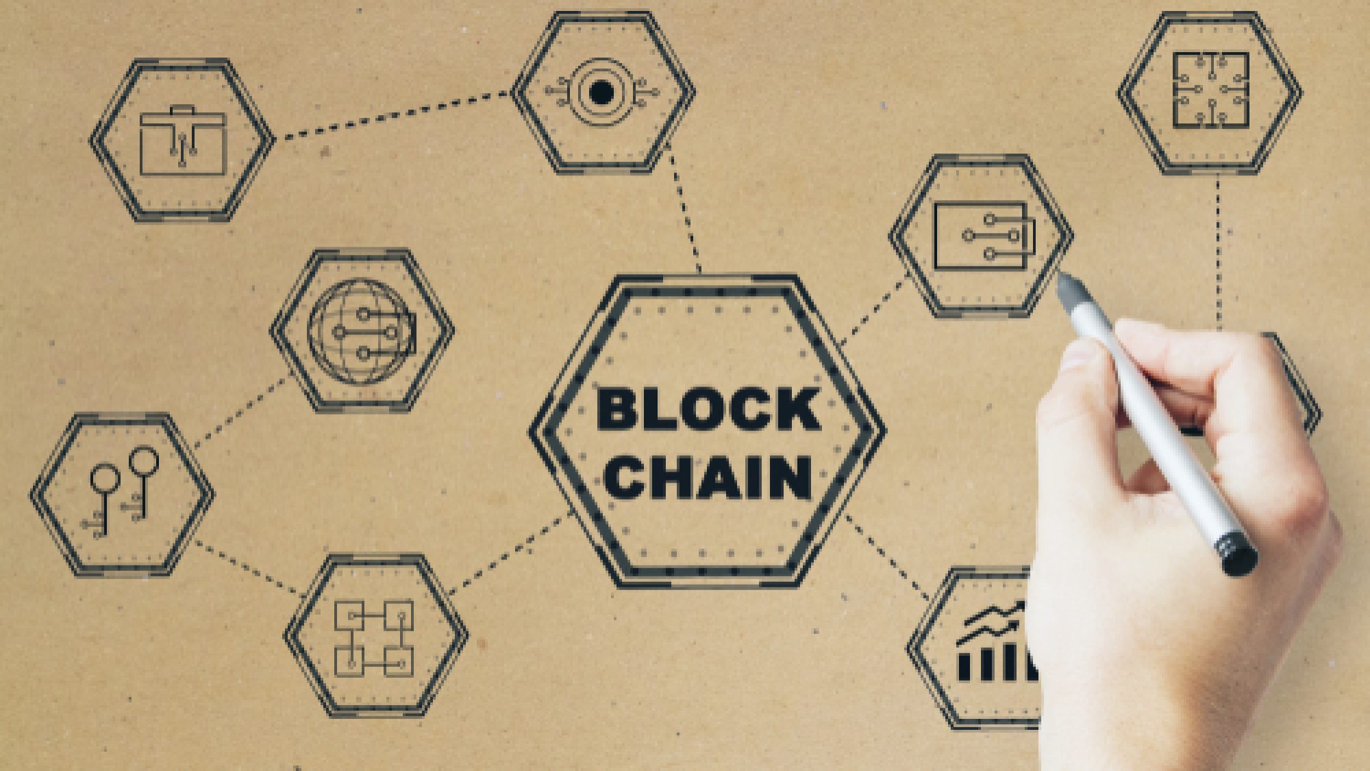 Blockchain,Network,Concept,,Distributed,Ledger,Technology,,Block,Chain,Text,With