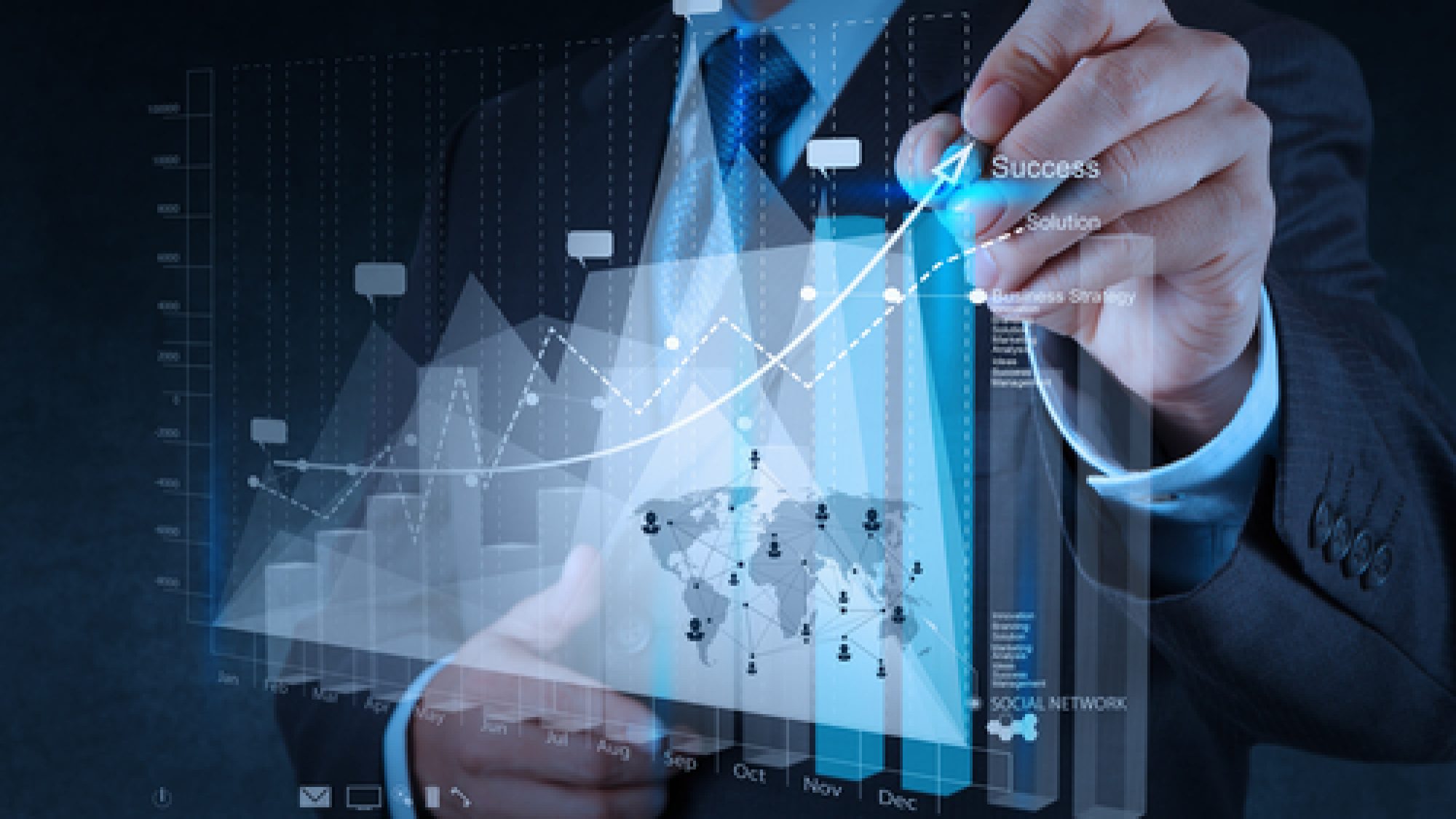 Businessman,Hand,Working,With,New,Modern,Computer,And,Business,Strategy