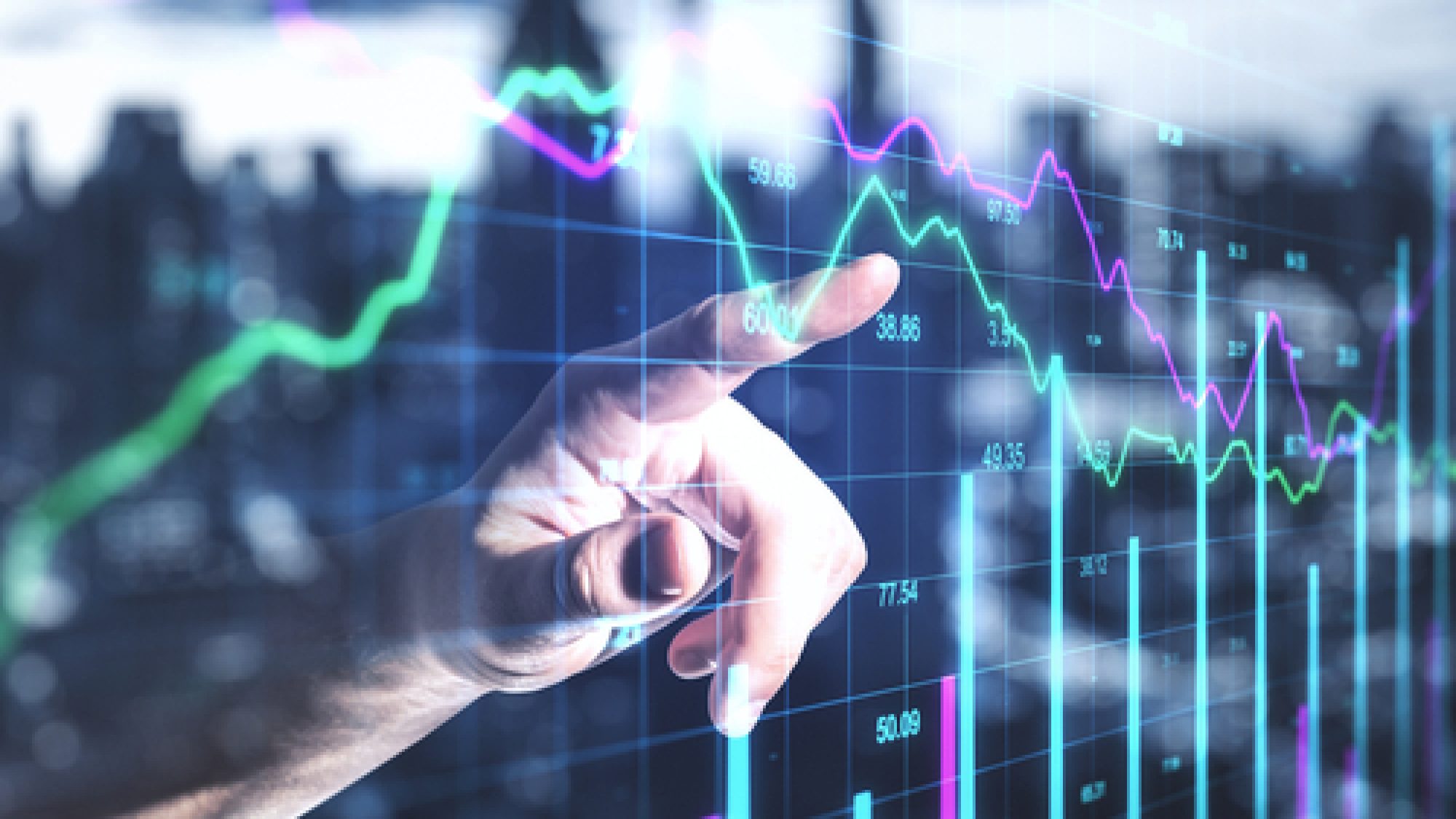 Businessman,Hand,Using,Recession,Stock,Chart,On,Screen,Interface,With