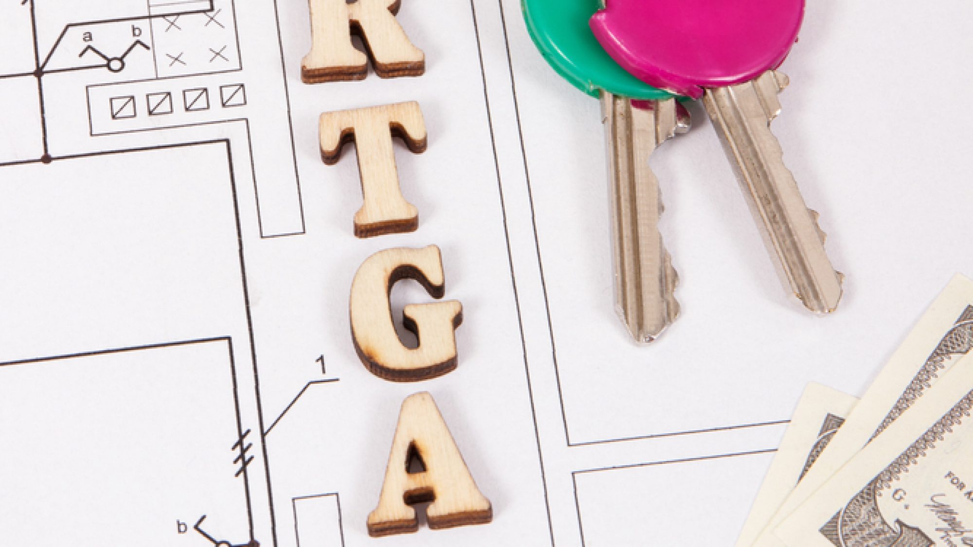 Home,Keys,With,Money,On,Electrical,Diagrams,,Mortgage,Loan,For