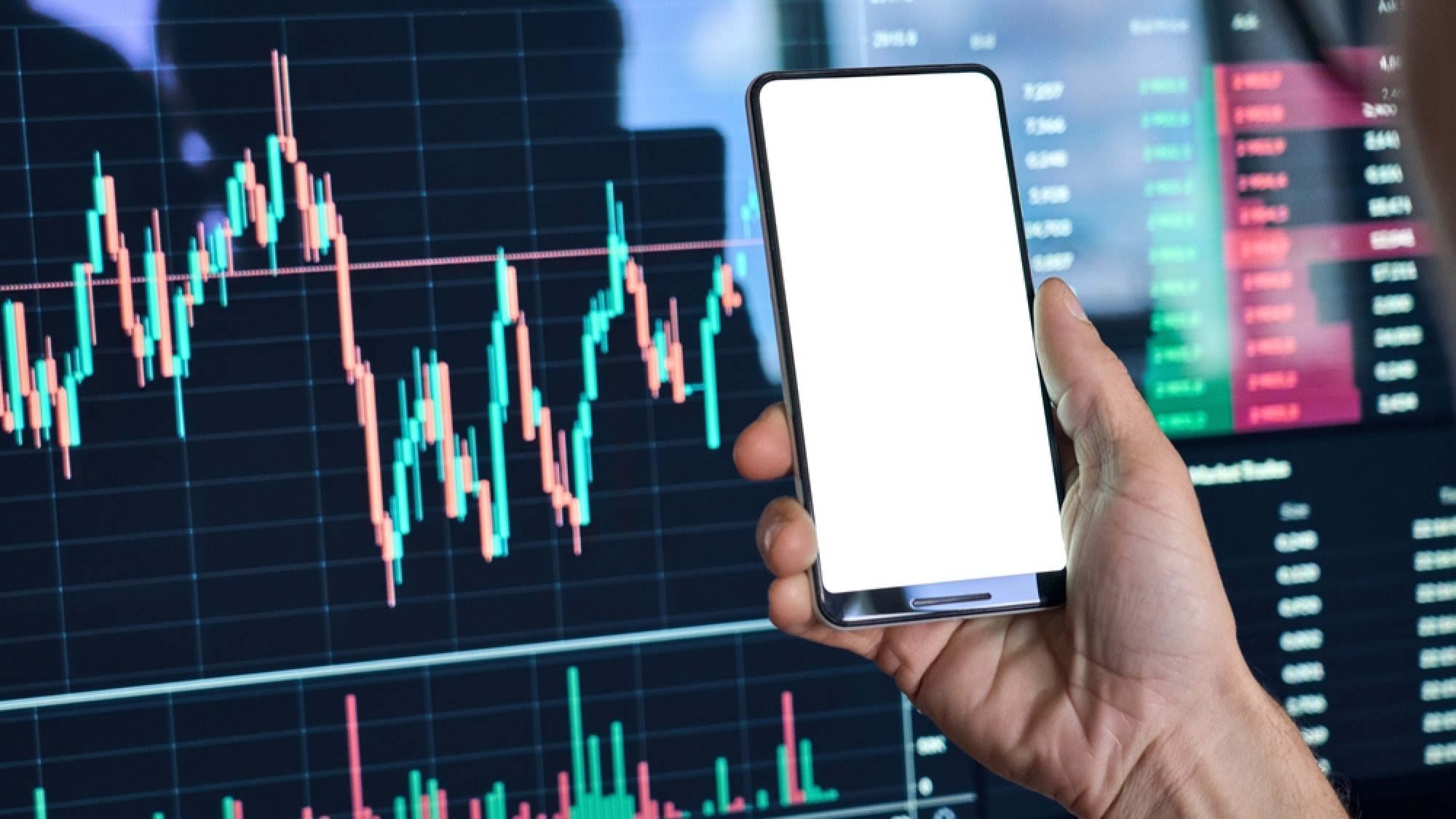 Male,Cryptocurrency,Trader,Investor,Analyst,Hand,Holding,Cell,Phone,With